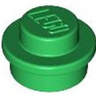 Lego destička kulatá 1x1, zelená (614128, 4218588, 4519965, 4569058)